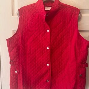 Women's Quilted Red Vest